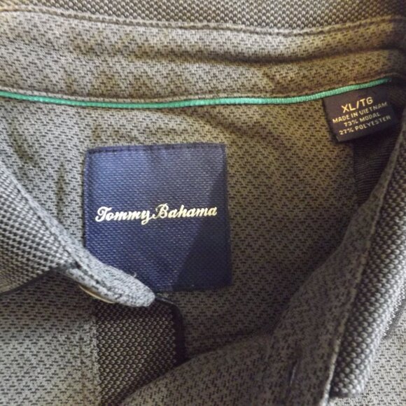 Tommy Bahama Modal Blend Gray Chevron Polo Shirt Men's Size XL - Picture 3 of 6